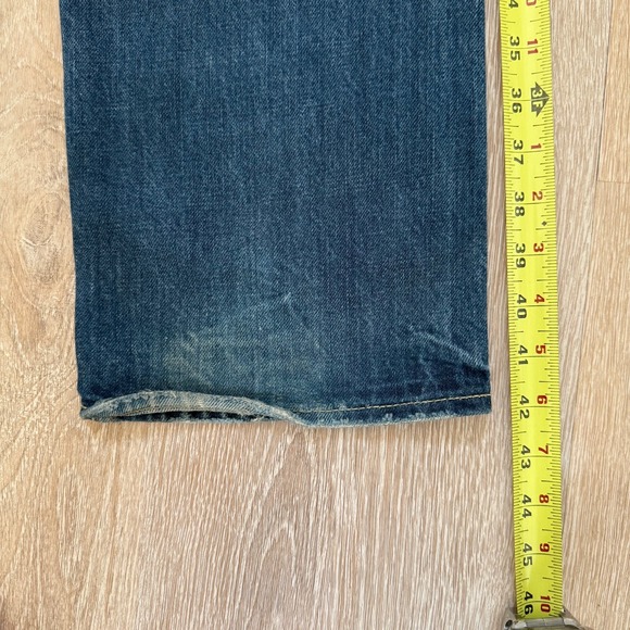Hollister Huntington Low Rise Slim Straight Jeans Men 32x32 Blue Dark Wash Denim - Picture 11 of 12